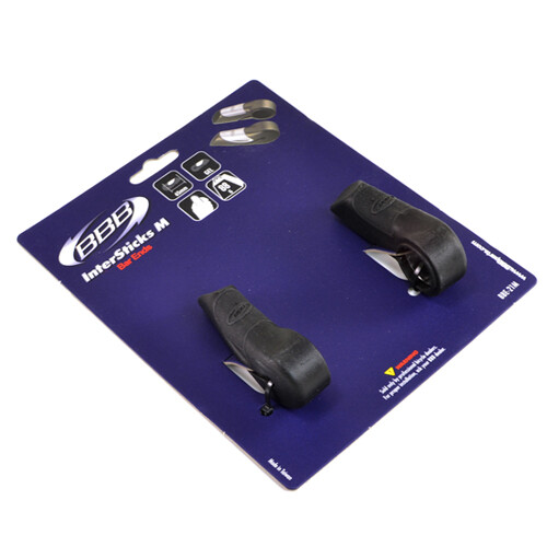 BBB BBE-21L INTERSTICKS Bar Ends, Length:65mm ,Black