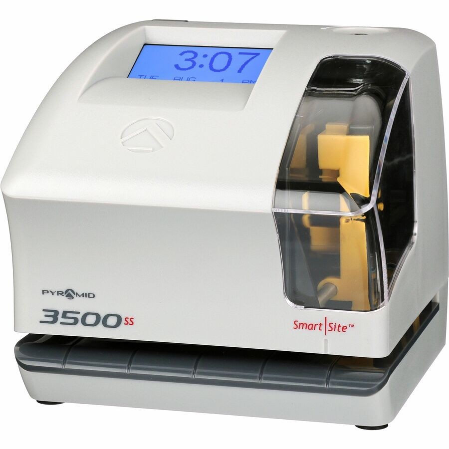 Pyramid Technologies 3500SS Time Clock & Document Stamp Light Gray