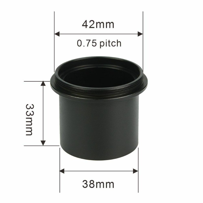 M42X0.75 Thread Microscope Adapter Camera Eyepiece Tube 38mm