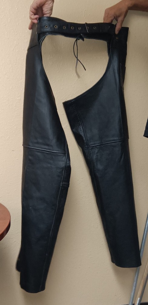 Leather Motorcycle Chaps 4XL