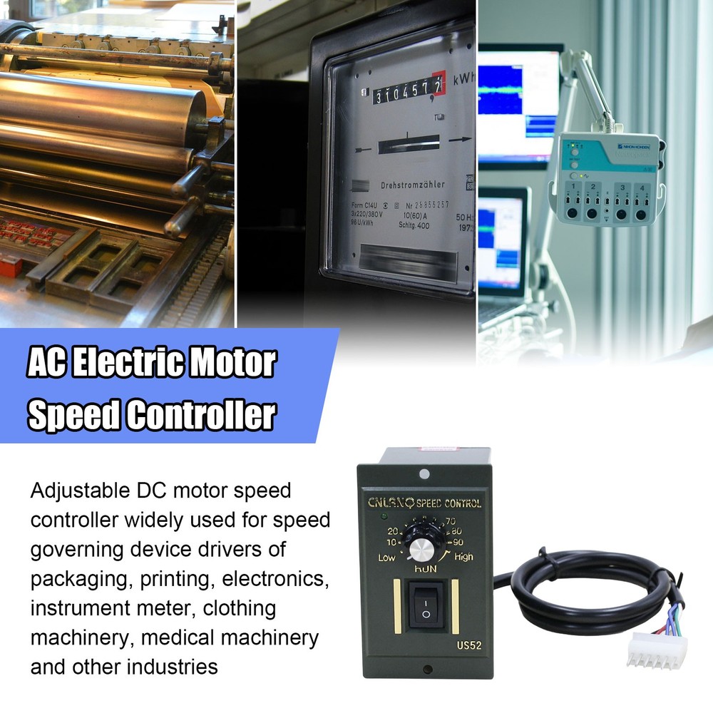 DC Motor Speed Controller 110V AC 120W Reversible Switch Regulator Regulator US