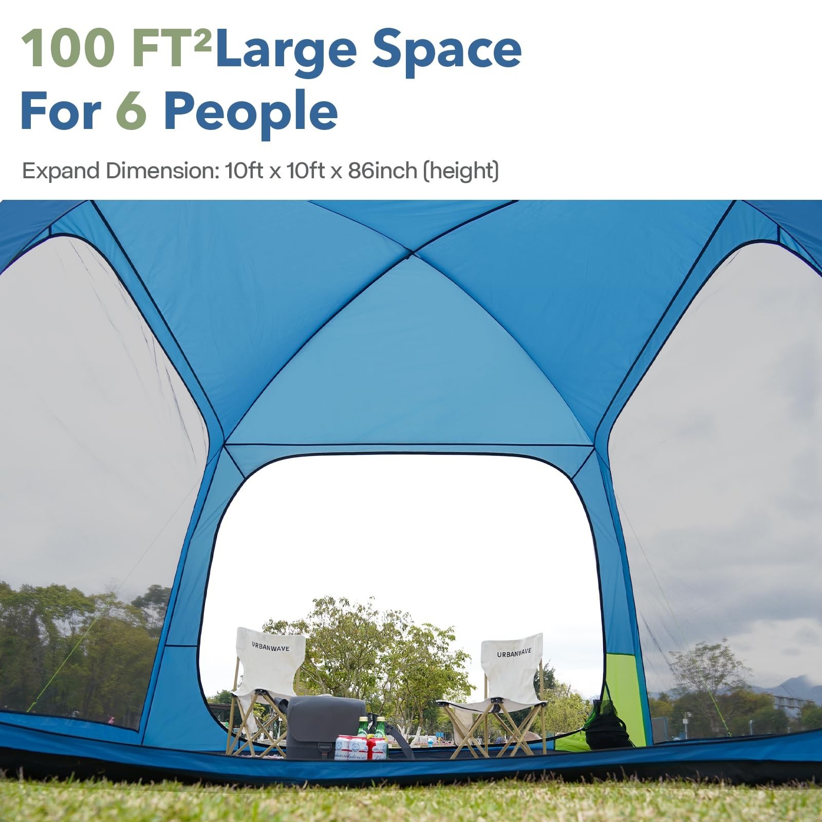 10 x 10ft Screen House Camping Mesh Canopy Tent Room