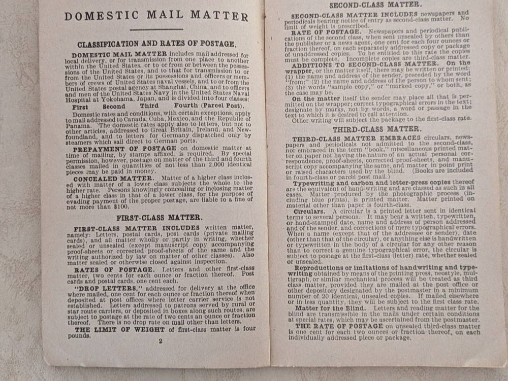 Postal Information ( July, 1914 ) 7th Edition - POST OFFICE DEPARTMENT USA