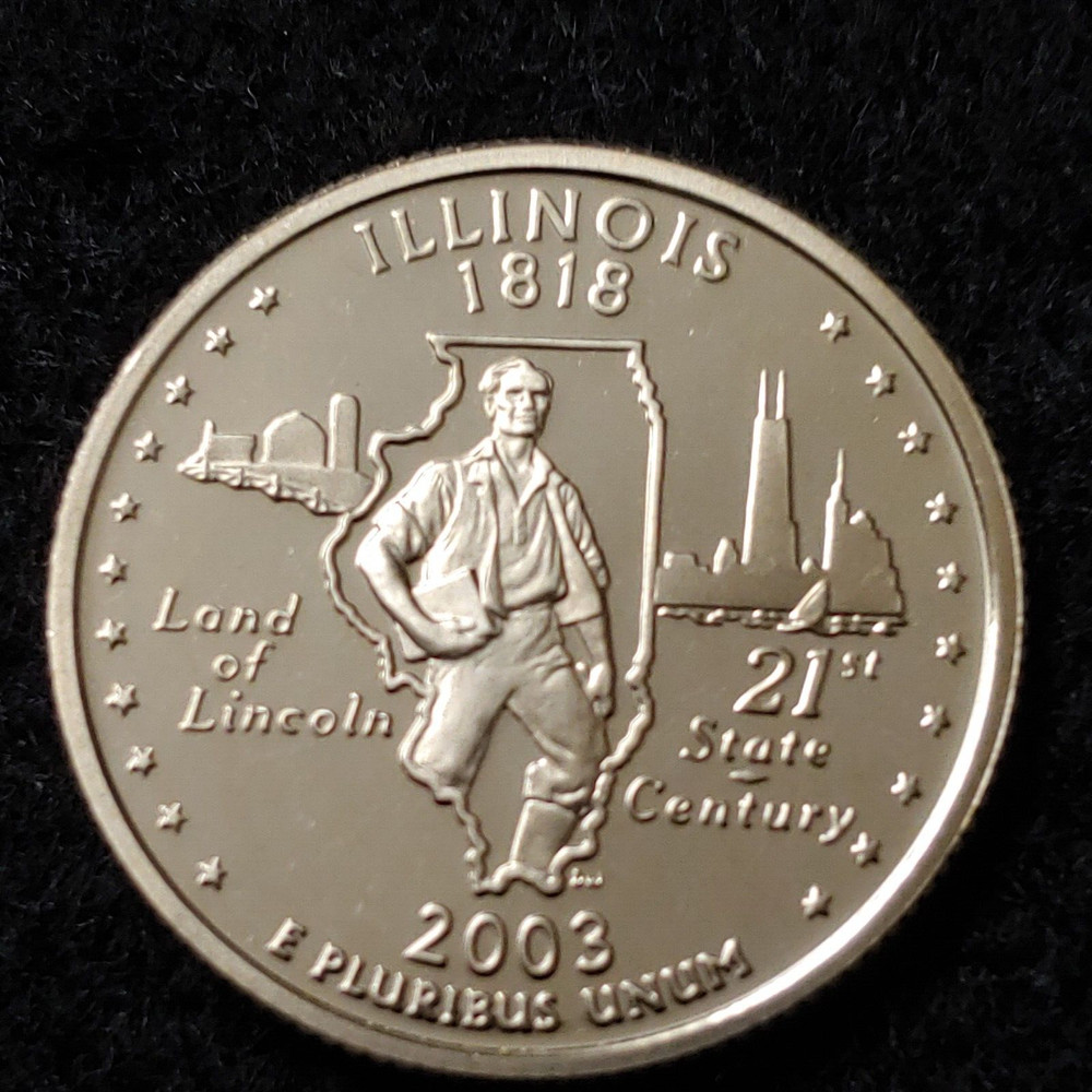 2003-S Illinois State Clad S Proof Quarter uncirculated