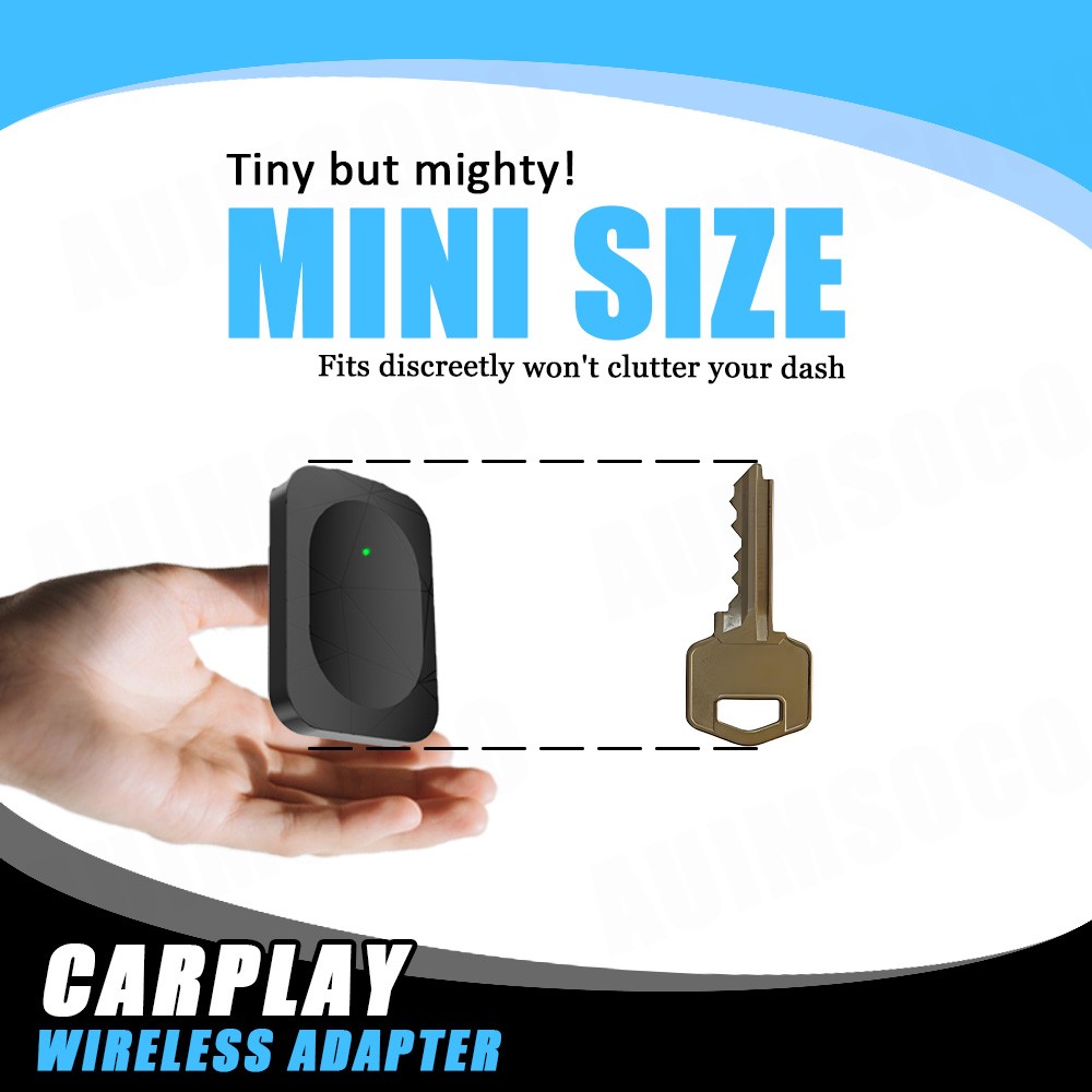 2-in-1 Mini Wireless Android Auto Carplay Adapter Plug & Play Quick-connect