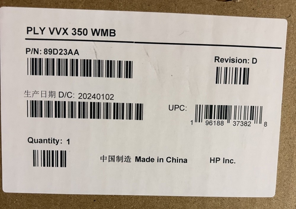 HP 89D23AA Poly Mounting Bracket for Telephone- NEW