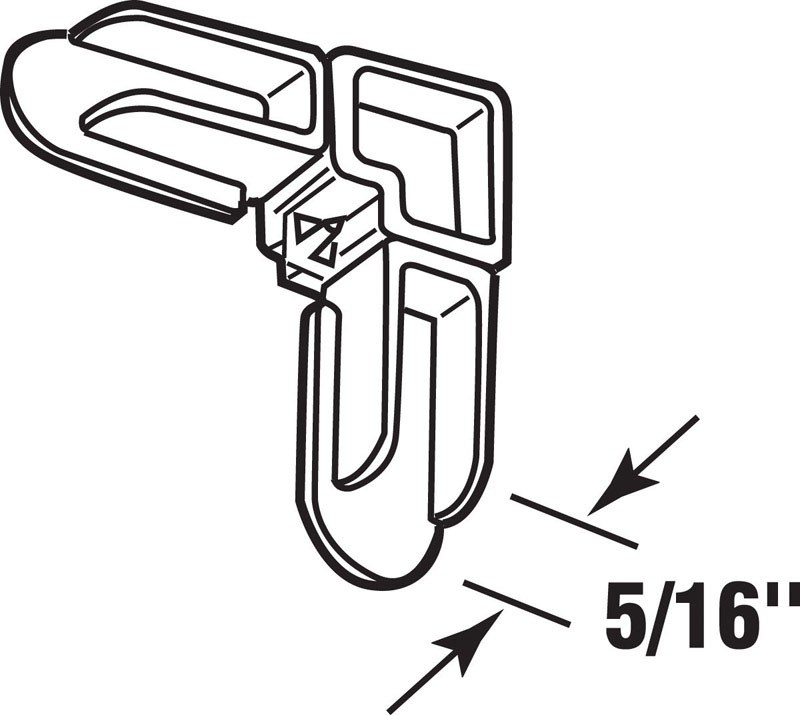Prime-Line Frame Corner 3/4" X 5/16" Plastic White (2-PACK)