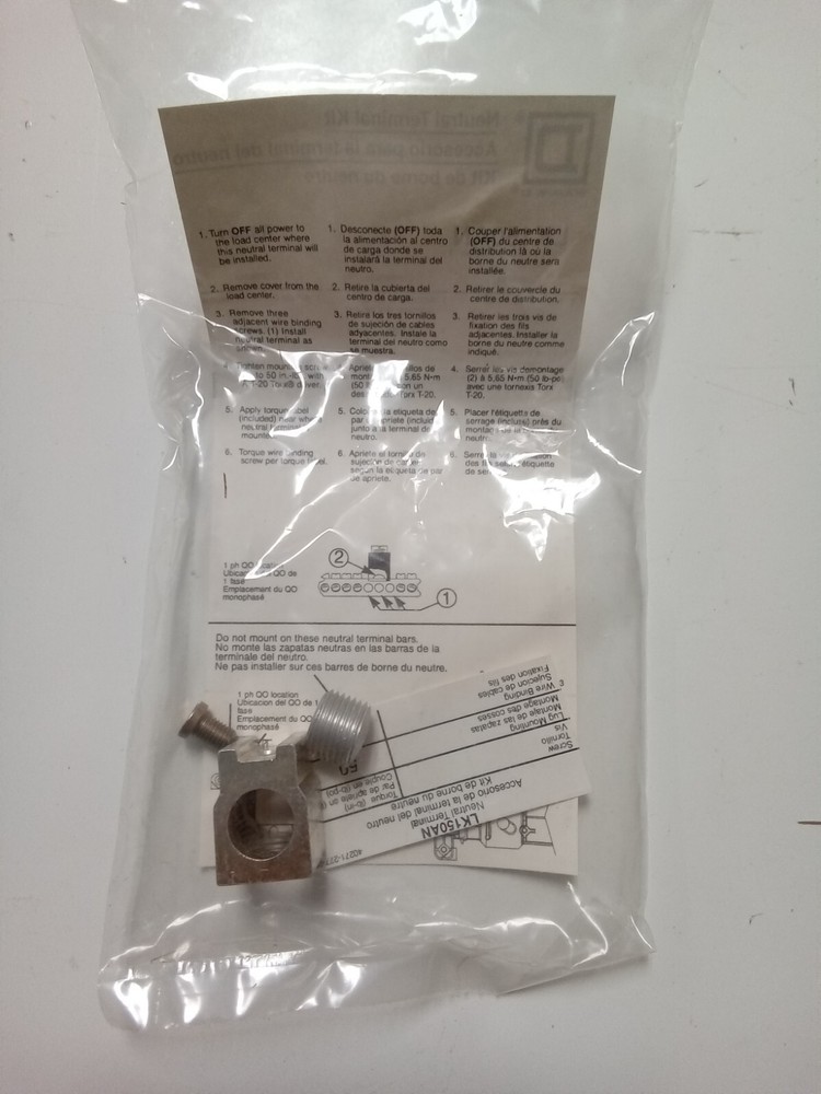 SQUARE D NEUTRAL TERMINAL KIT LK150AN