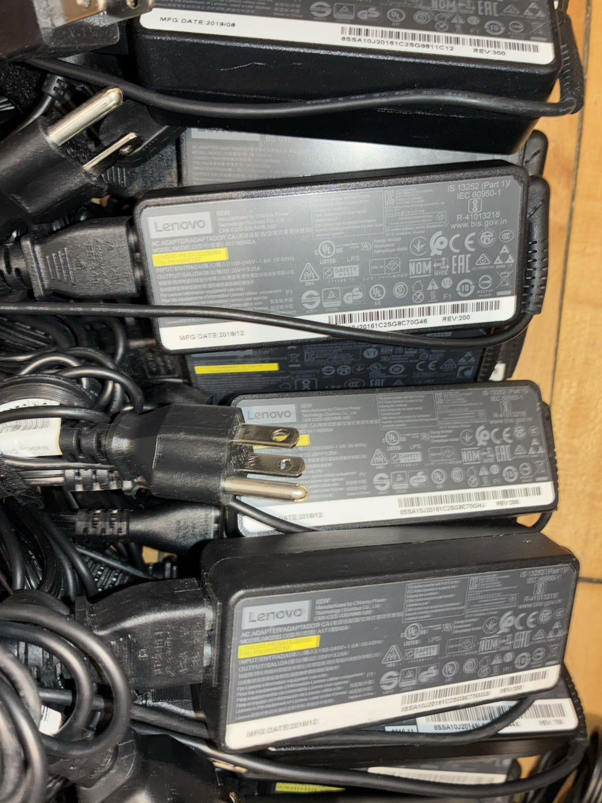 Lenovo 45W 65W 90W + ThinkPad Laptop Adapter Charger Yellow Slim Tip Lot of 38