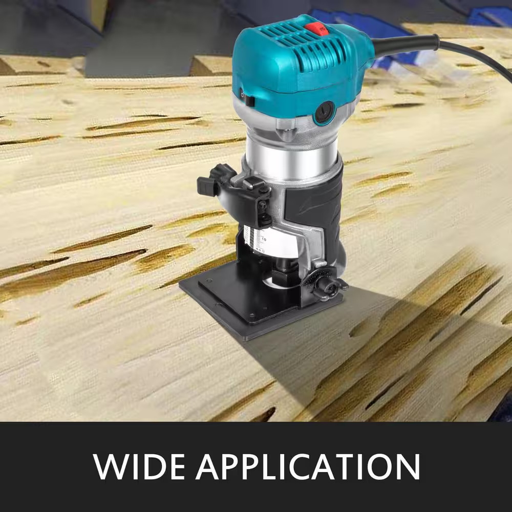 Compact Router 1.25HP 7 Amp with Fixed Base Tilt Base Plunge Base Variable Speed
