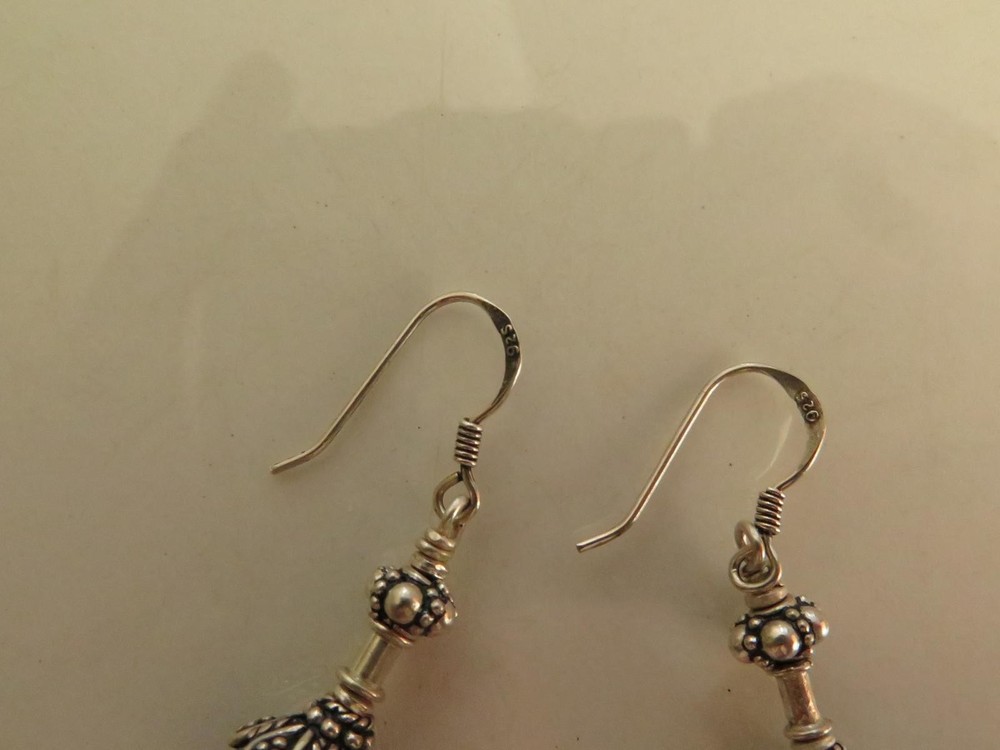 Silver and Blue stone boho style earrings