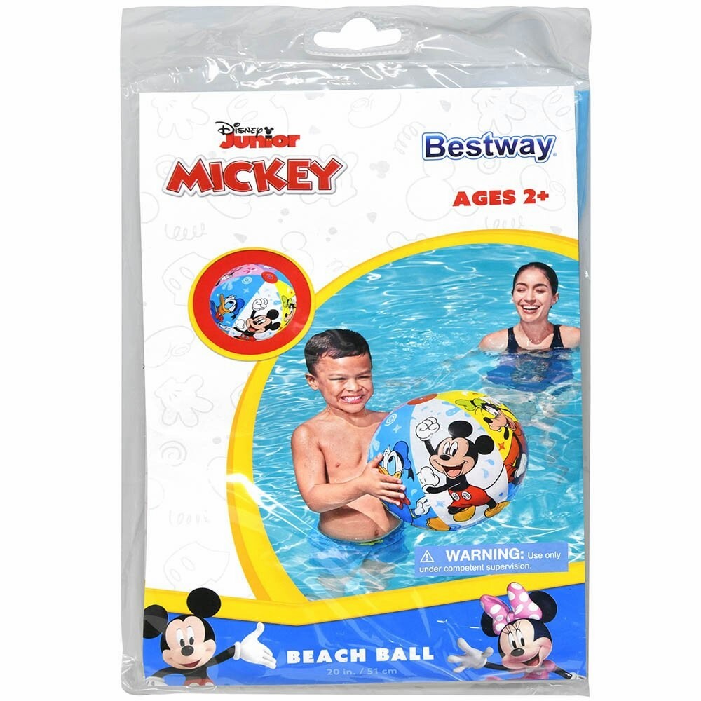 Disney Mickey Mouse 20" Inflatable Beach Ball Pool Toy, Mickey Beach Toy for Kid