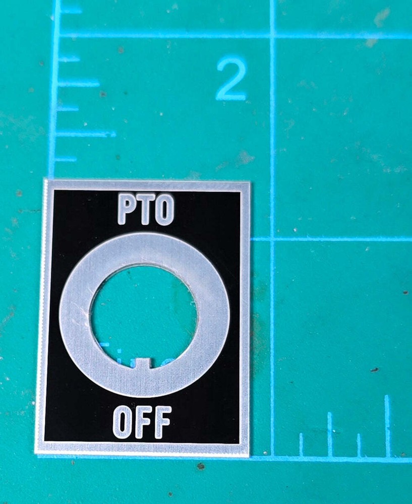 PTO Toggle Switch Label Plate