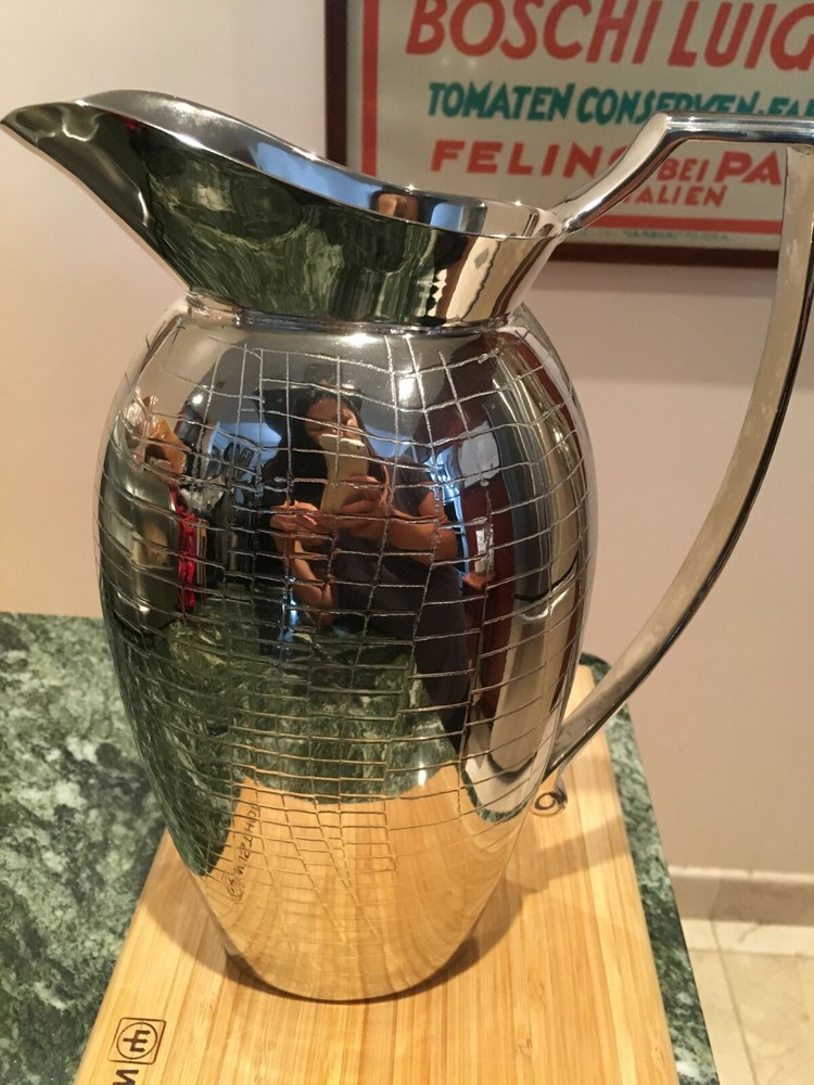 Vintage Rare Silver Plated Pitcher with Alligator Pattern