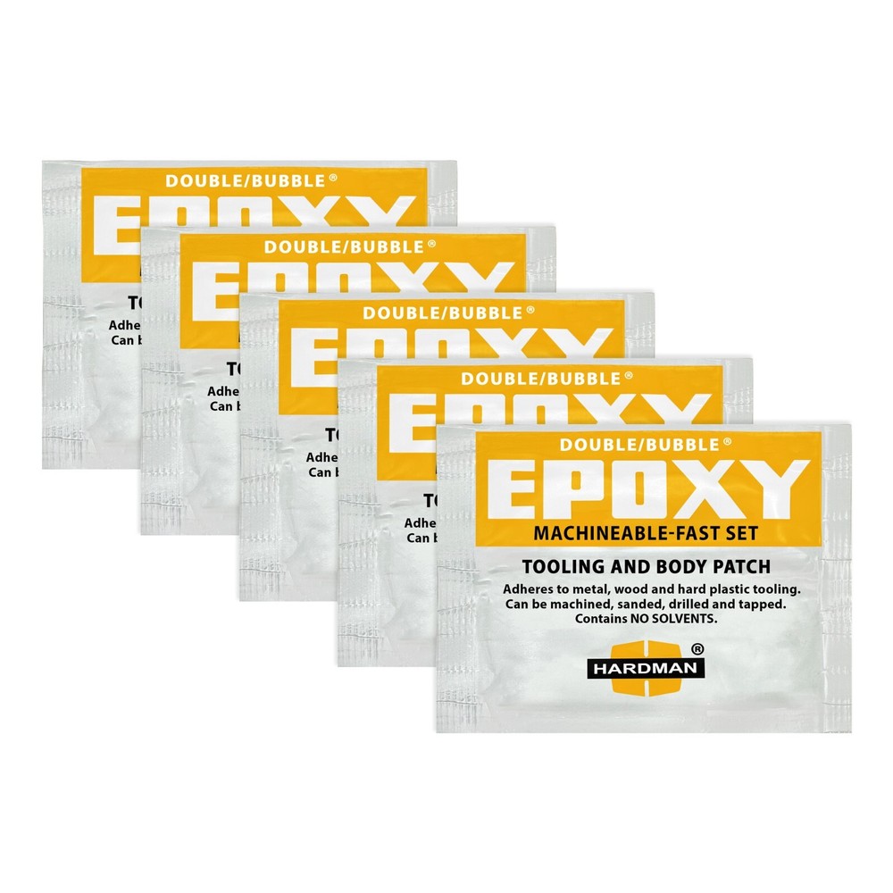 Hardman Double Bubble Yellow Machineable Fast Setting Epoxy Adhesive 04002 (5pk)