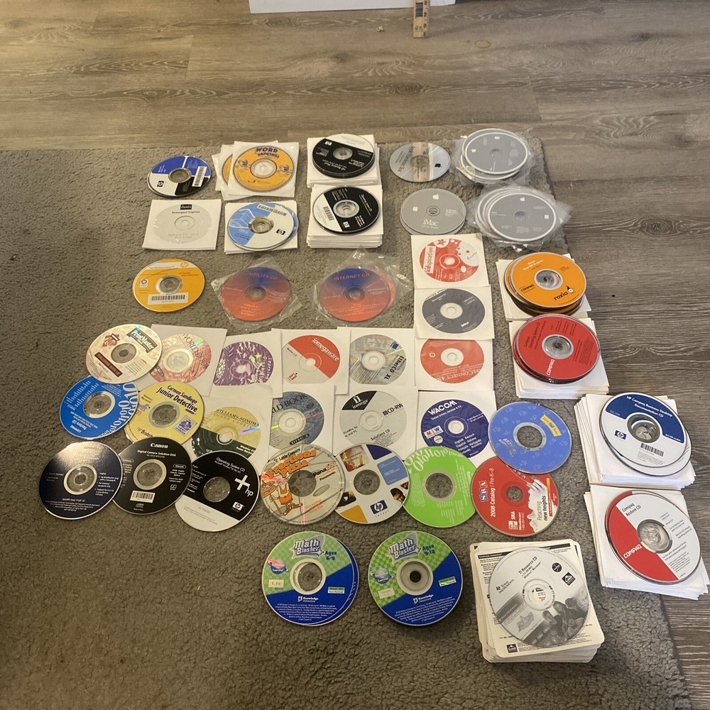 Vintage Computer Software Disc Lot Software Restore Operating Systems Games 250+