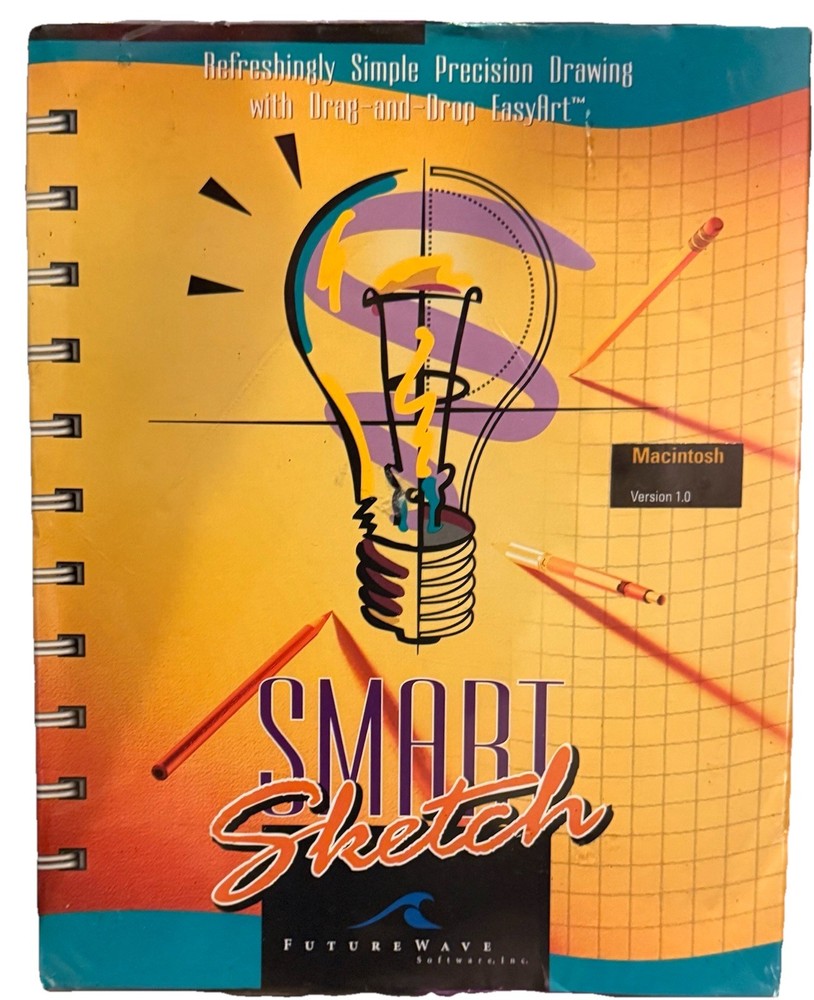 Smart Sketch Drawing Software EasyArt For Windows & Macintosh 1995 Cd-Rom Sealed