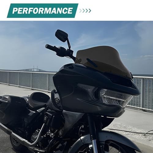 Motorcycle Windshield Windscreen Wind Splitter Fit for Harley Road Glide Black