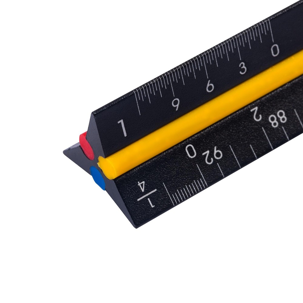 12 Inch 3-Sided Ruler Drafting Ruler Perfect for Architects Engineering