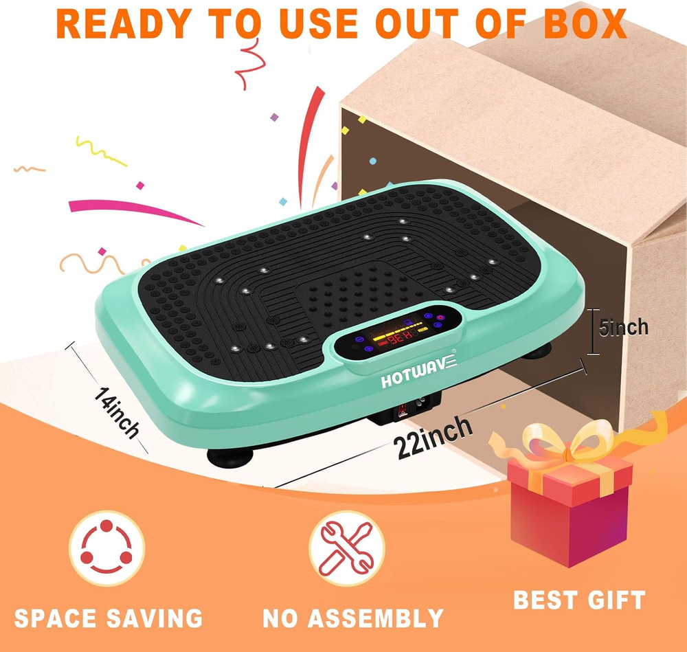 HOTWAVE Vibration Plate Exercise Machine for Lymphatic Drainage, Power Vibrating