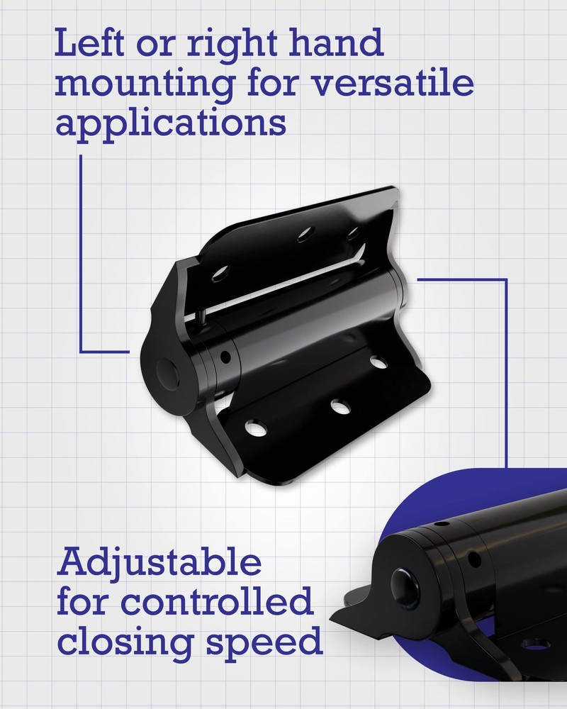 Hardware Essentials 852868 3 Inch, Black Adjustable