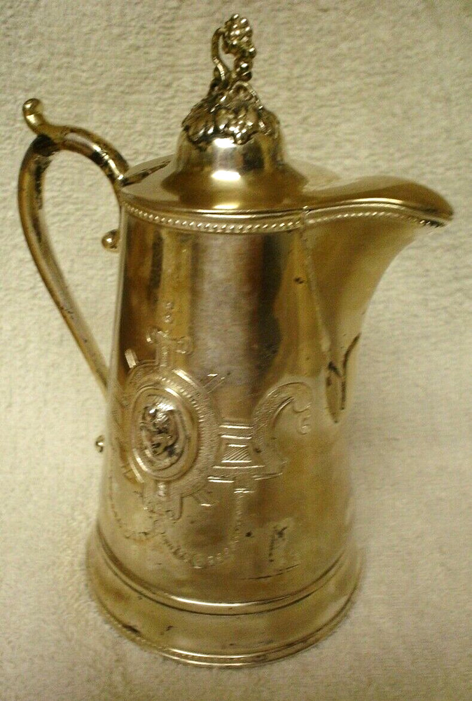 Victorian S.P. Syrup Pitcher W/ Figural Medallions