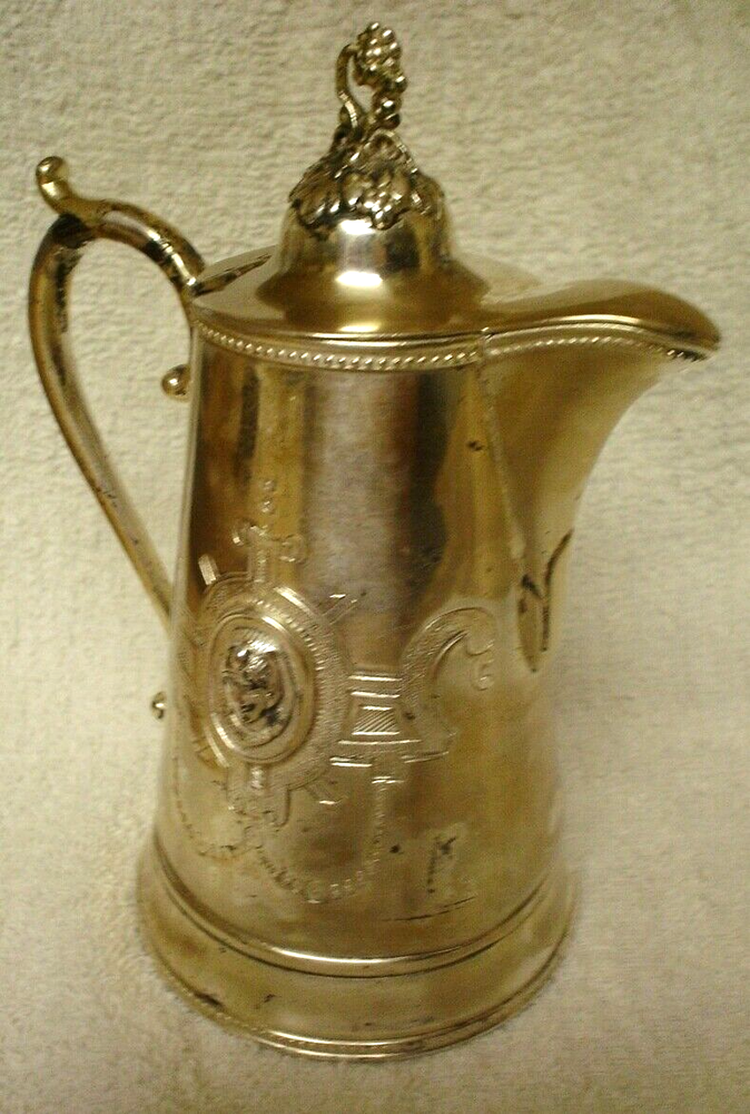 Victorian S.P. Syrup Pitcher W/ Figural Medallions
