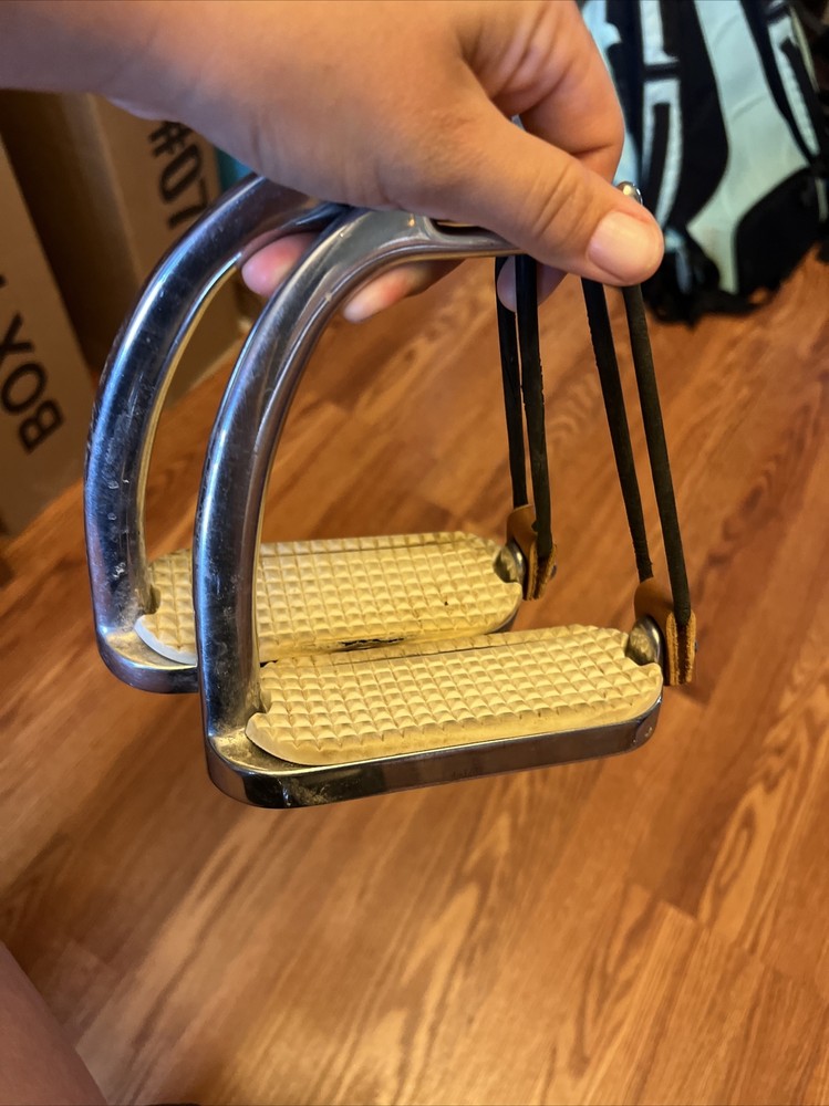 Used Centaur safety peacock Stirrup Irons 4.75”