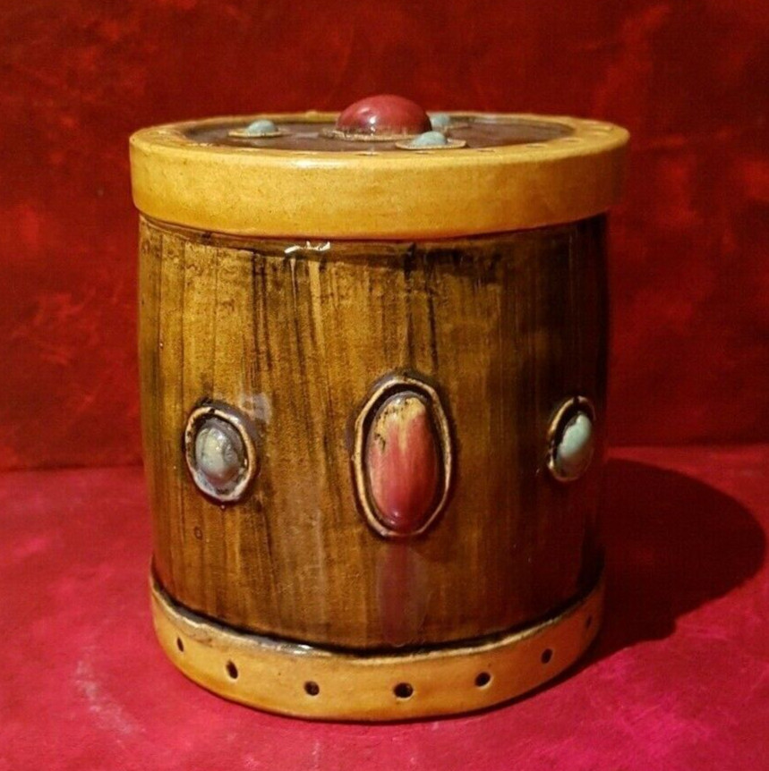 Stunning Barrel Shaped Earthenware Pot