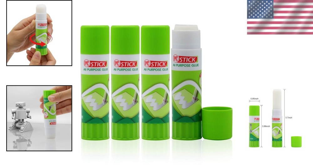 Multi-Functional 3D Printer Glue Sticks - Long-lasting, Water Soluble, 4-Pack