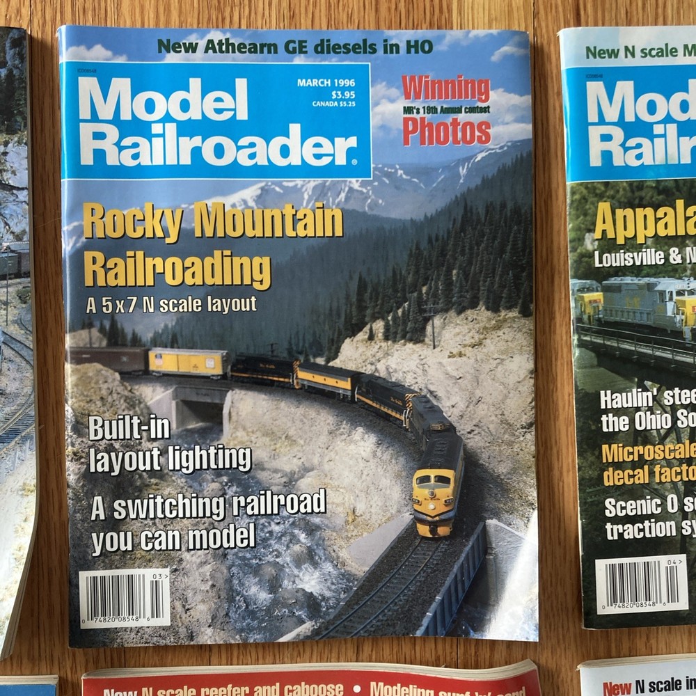 Model Railroader Magazine 1996 - 12 Issues