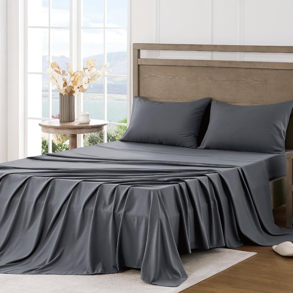 King Sheet Set - Ultra Soft Sheets for King Size Bed - Brushed Microfiber - D...