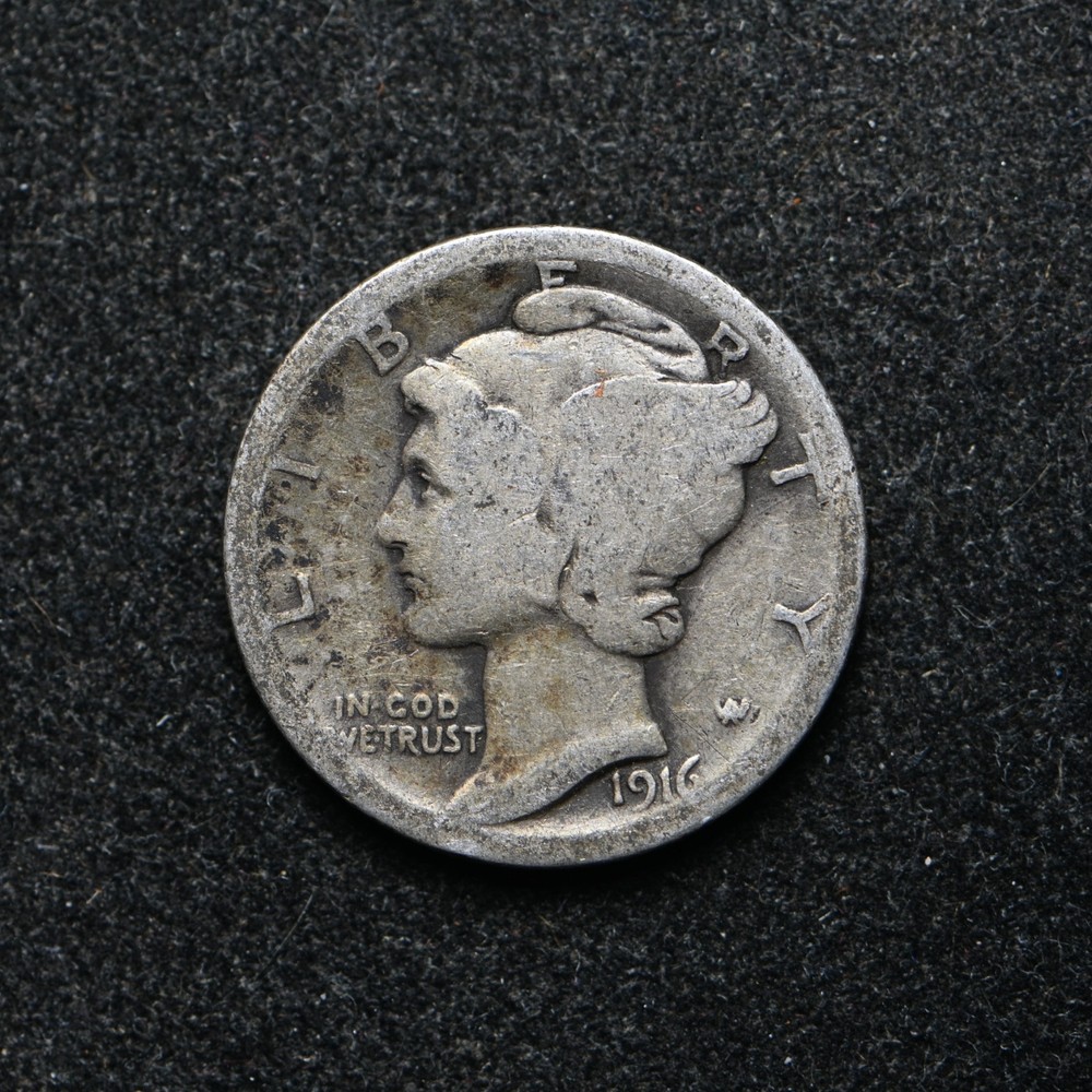 1916 Mercury Silver Dime (bb18421)
