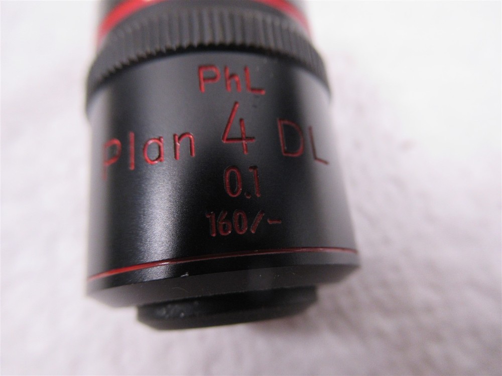 Nikon Plan 4x DL PhL Microscope Objective Lens 160mm Phase Contrast
