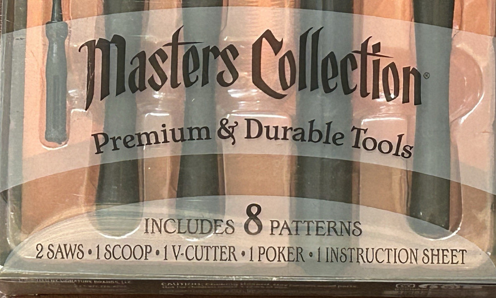 NEW Pumpkin Masters 8 pattern 5 tools Masters Collection carving kit Halloween