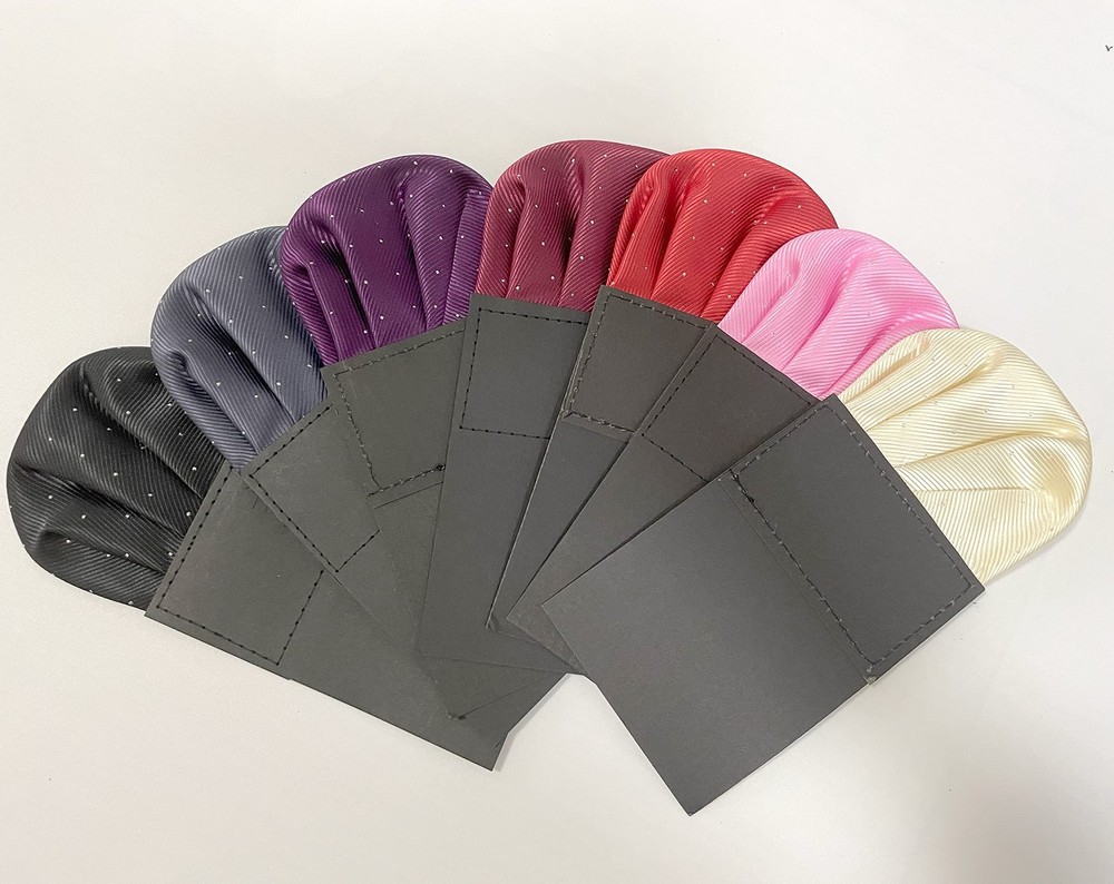 Cotim Coyin Polka Dot Prefolded Suit Pocket Squares, Pre-Folded Card Solid Co...
