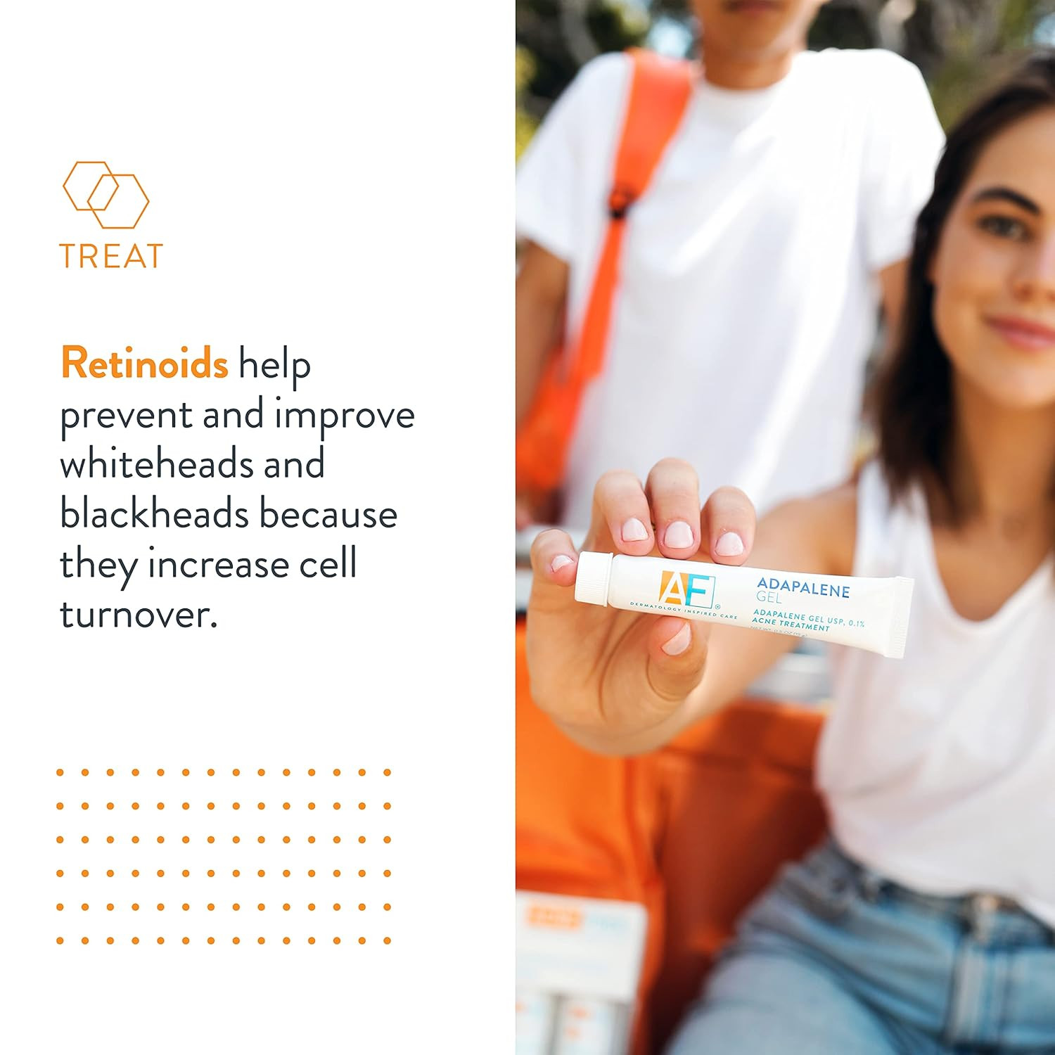 Acne Free Adapalene Gel 0.1%, Once-Daily Topical Retinoid Acne Treatment, Dermat