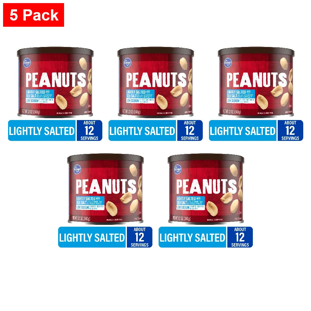 KG Lightly Salted Peanuts 12 oz - 5 Pack