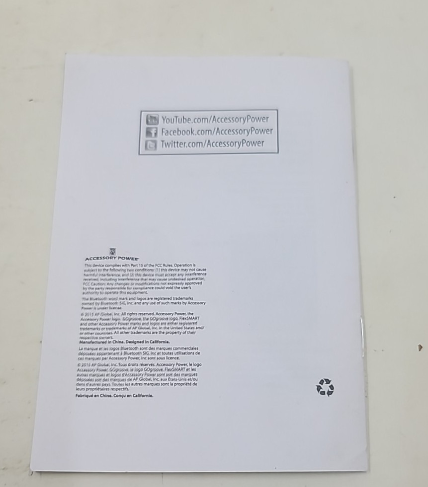 GOGROOVE FLEXSMART X2 BLUETOOTH IN CAR FM TRANSMITTER W/USB Charger.