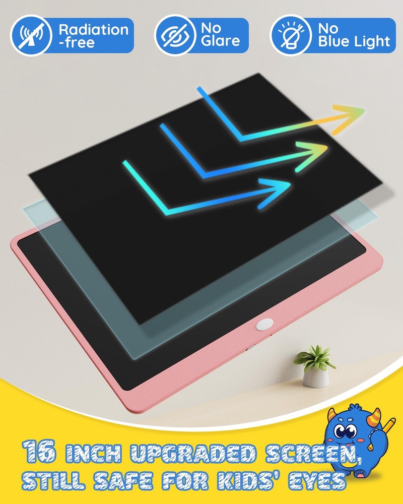 TEKFUN 16" LCD Writing Tablet Drawing Board - Easter Gift for Kids & Teens