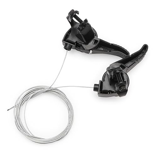 1 Pair Variable Speed Bicycle Shifters Shift Levers Black Silver Tone Pair