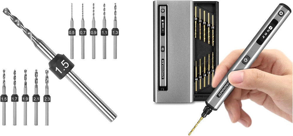 Electric Mini Drill Pen with 10-Piece PCB Micro Drill Bit Set