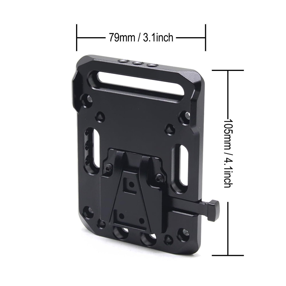V Mount Battery Plate 1/4"-20 Threads Compatible Camera Battery Quick Release