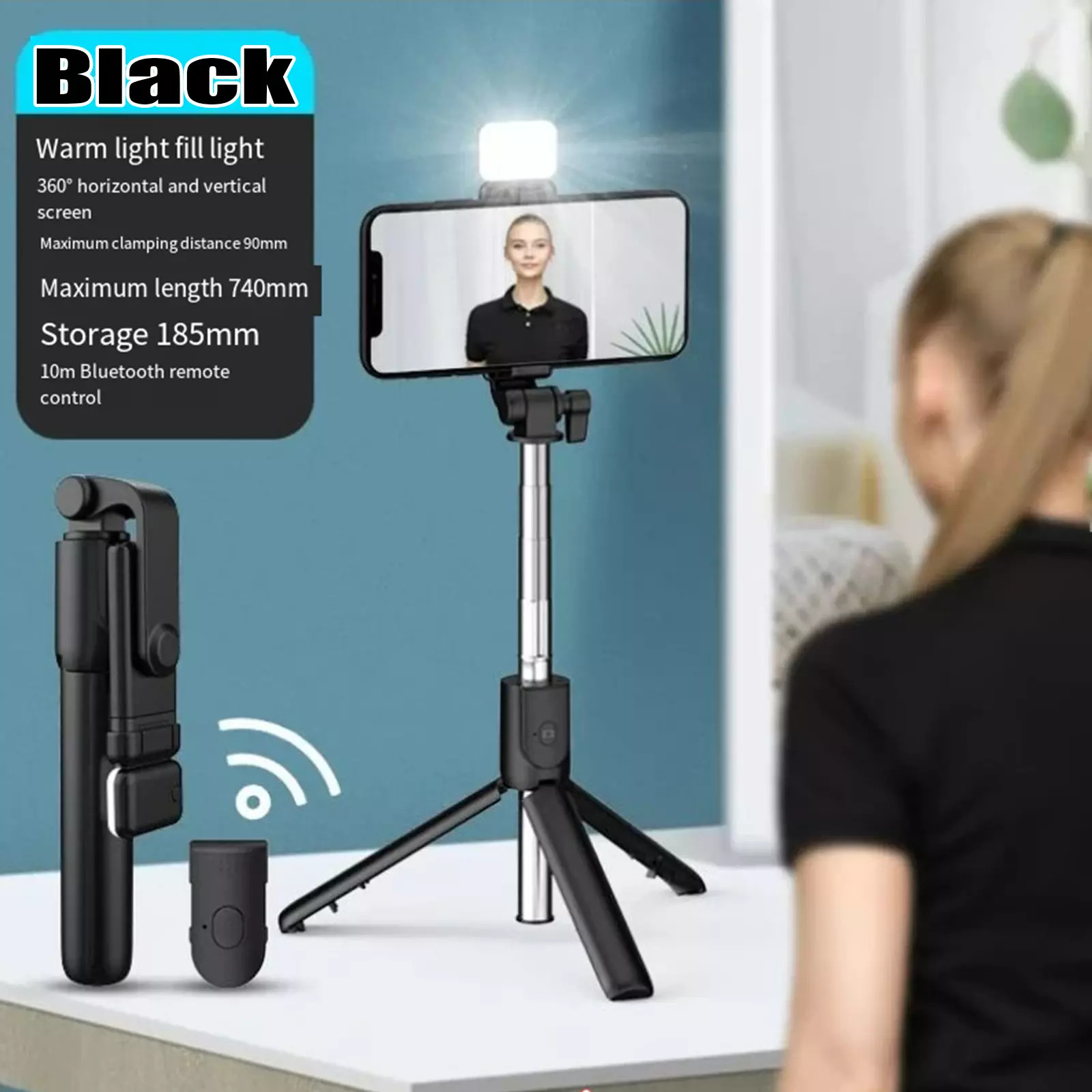 US Selfie Stick Tripod Remote Desktop Stand Phone Holder For iPhone Samsung LOT