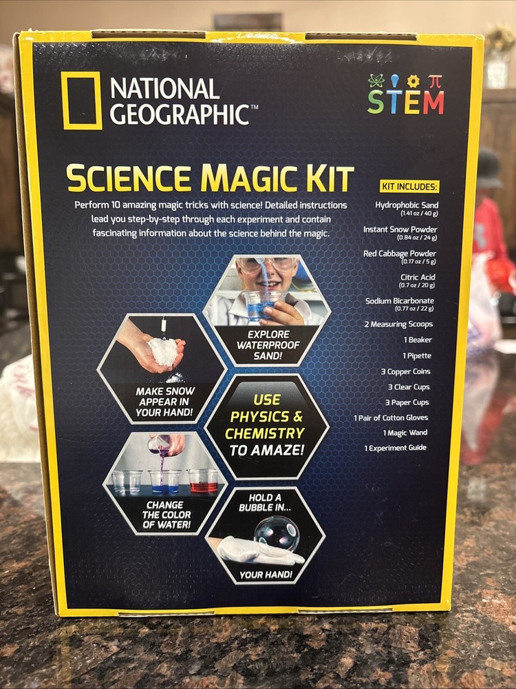 National Geographic Science Magic Kit STEM 10 Easy Magic Tricks Experiments