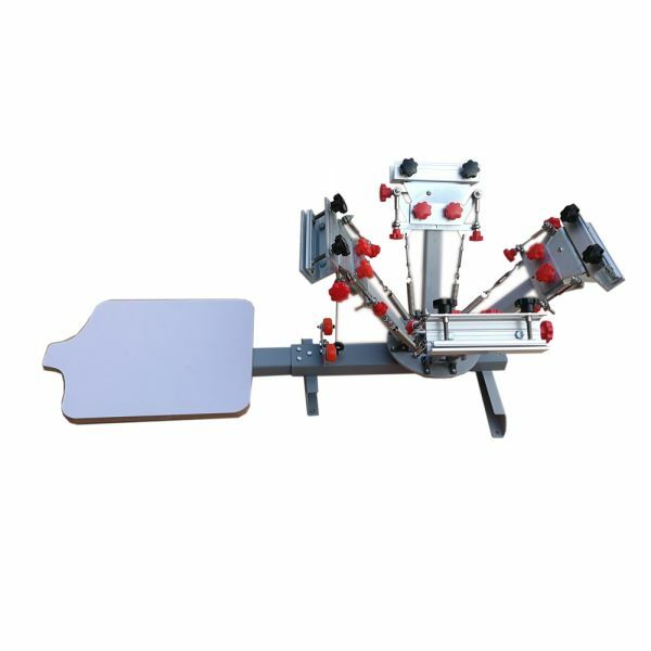 US 4 Color Silk Screen Printing Press Machine with Micro Registration