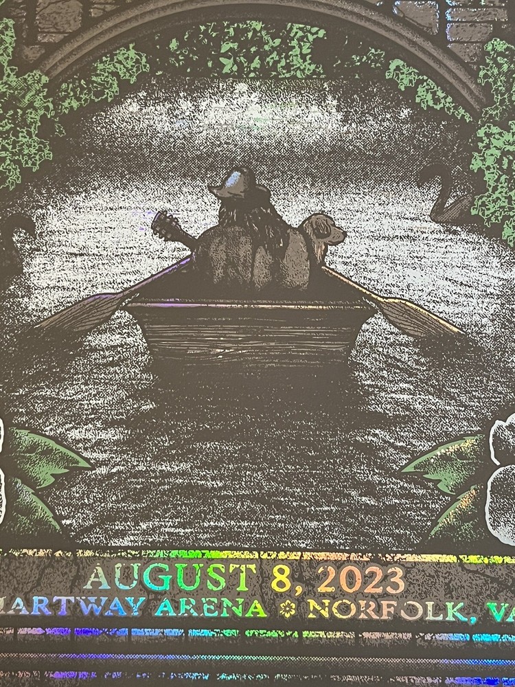 THE AVETT BROTHERS 2023 NORFOLK VA 8/8/23 OFFICIAL FOIL POSTER S/N #x/5