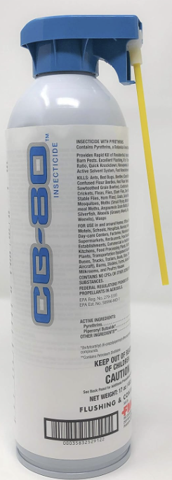 17 oz CB-80 Flushing Agent Contact Pyrethrin Insecticide Carpet Beetle Roach etc