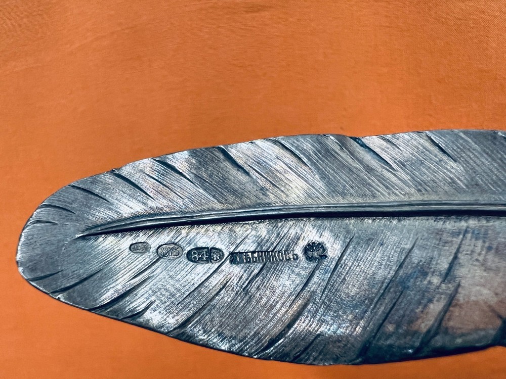 Russian Silver Feather Pen Mono