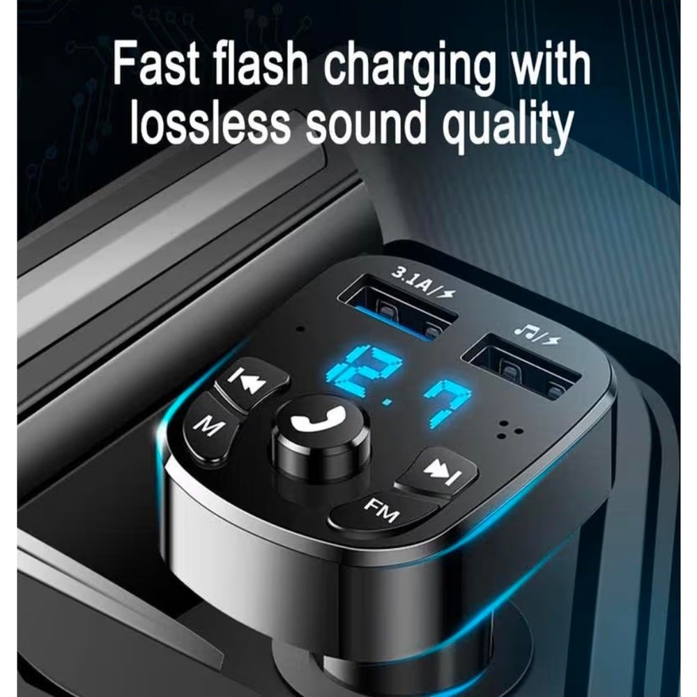 FM Bluetooth Transmitter for Car, Wireless, Car Kit MP3 Player